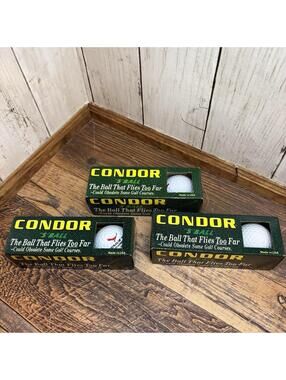 3x Condor “S” Ball Set (9 Balls Total) New Golf Balls Vintage 1995 Made in USA